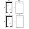 Дзеркало Mixxus HARD MR07-50x80 з LED Touch, Anti-fog, димером, регулюванням яскравості (MX9992)