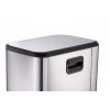 Мусорное ведро с плавным закрытием прямоугольное Mixxus Cubic-TC0112 SS Color 12л цвет нержавейка (MI7089)