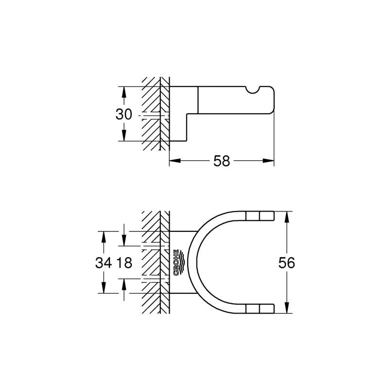 Подвійний гачок Grohe Selection (41049000)