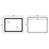 Дзеркало Mixxus STYLE MR13-90x70-REVERSE з LED Touch, Anti-fog, димером, рег. яскравості (MI6667)