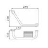 Поручень для ванны с мыльницей Haiba HB1719 (HB0719)