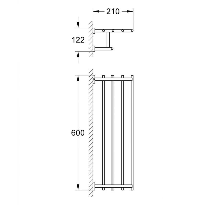 Поличка для рушників Grohe Essentials Cube New (40512001)