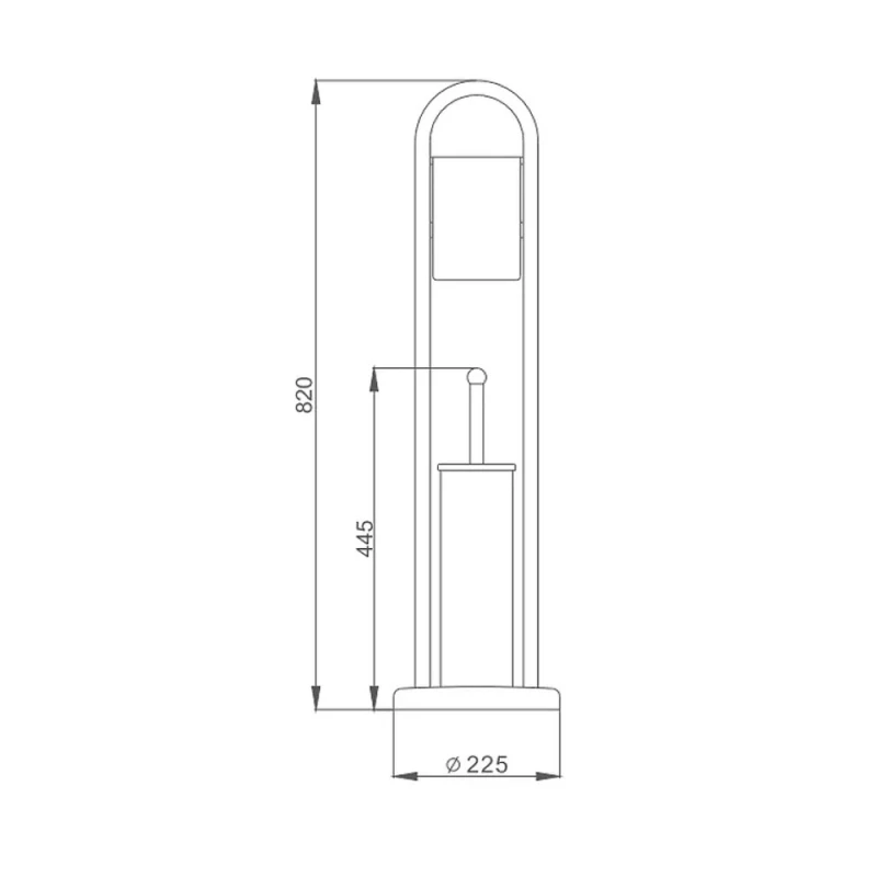 Йорш підлоговий з паперотримачем Haiba HB903 (HB0506)
