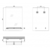 Дзеркало настінне Zerix SANSA MRZ04-450x600x100 прямокутне з полицею та декором (ZX5626)