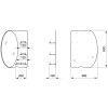 Дзеркало настінне Zerix SOLO MOZ01-480x680x100 асиметричне з 3-ма полицями (ZX5624)