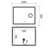 Дзеркало Mixxus Premium QUADRO MR20-100x80 (LED Touch, Anti-fog, димер, лінза) (MP6623)