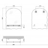 Дзеркало настінне Zerix MIRRA MRZ02-450x600x105 прямокутне з дугоподібним верxом та фігурними бокам