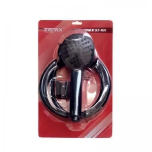 Shower Zerix SET-02B (шланг, лейка, кронштейн) цвет черный (ZX4923)