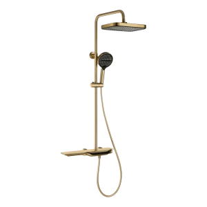 Душова колона з термостатичним змішувачем Mixxus Premium SPACE-009-J Brushed gold, 3 режими (MI6541)