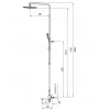 Душова колона із змішувачем Koer KB-56009-01 (Колір хром) (KR3506)