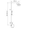 Душова колона зі змішувачем (нерж.сталь) Mixxus FIT-009-J (SS2825)