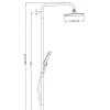 Душова колона зі змішувачем Koer KB-56030-07, 3 функції (KR5429)