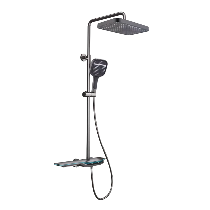 Душова колона з термостатичним змішувачем Mixxus Premium SPACE-009-J Graphite, 3 режими (MI6542)