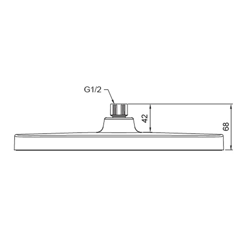Лейка для душа потолочная Koer KP-0402-01-OH 310x200мм (KR4984)