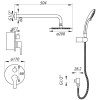 Вбудована душова система зі змішувачем і тропич. душем Zerix LR2403-2 (LL1210)
