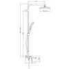 Душова колона зі змішувачем Koer KB-56031-05, 3 функції (KR5439)