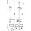 Стійка для душу Zerix L106TP з мильницею (без шланга та лійки) (LL1760)