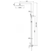 Душевая колонна со смесителем Koer KB-52028-12, 2 функции (KR5311)