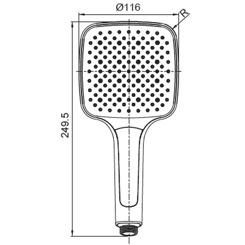 Лейка для душа Koer KP-0402-07 (3 функции) (KR4989)