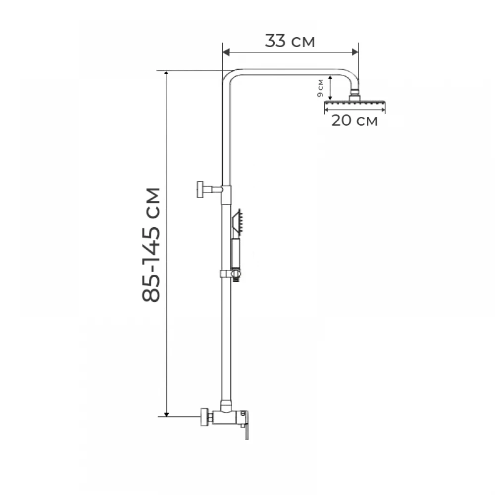 Душевая колонна с термостатическим смесителем Mixxus Premium TERMO 003-J (MI2847)