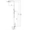 Душевая колонна со смесителем Koer KB-56010-01 (Цвет хром) (KR3494)