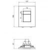 Панель змиву пластикова Koer KT-0607-01 157x198x3mm, кнопка квадратна (KR5344)