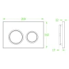 Панель змиву Koer KT-0605-01 220x140x12mm пластикова, кнопка кругла (KR5317)