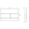 Панель змиву Koer KT-0603-07 240x160x10mm пластикова, кнопка лінійна (KR5321)