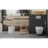 Панель змиву Koer KT-0604-01 240x160x10mm пластикова, кнопка закруглена (KR5323)