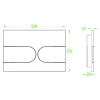 Панель змиву Koer KT-0604-03 240x160x10mm пластикова, кнопка закруглена (KR5322)