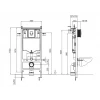 Инсталляция для подвесного унитаза Koer KT-0503-01 500x126x1150mm с панелью смыва KT-0606-01 Хром (KR5347)