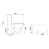 Унітаз-компакт Mixxus BEVEL-0407-T1 630х350х795mm, система змиву TORNADO 1.0 (MI6690)