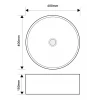 Раковина накладна MIXXUS PREMIUM TOPPER-0103 400х400х150mm (MP6529)