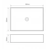 Раковина накладна Mixxus Premium QUADRO-0104 500х350х120mm (MP6515)