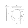 Сидіння-кришка для унітазу Mixxus SEAT COVER BEVEL-2001 з мікроліфтом 455x380x60mm (MI6718)