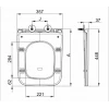 Подвесной унитаз Mixxus Premium Quadro-0302-R Black 530x360x365mm, система смыва RIMLESS (MP6455)