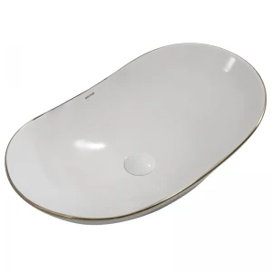 Раковина накладна MIXXUS PREMIUM WAVE-0105 EDGE GOLD 620х360х160mm (MP6557)