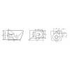 Унитаз-биде подвесной Mixxus Premium QUADRO-1301-R 510x350x345mm система смыва RIMLESS (MP6658)