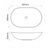 Раковина накладна MIXXUS PREMIUM WAVE-0105 EDGE GOLD 620х360х160mm (MP6557)