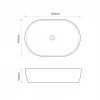 Раковина накладна MIXXUS PREMIUM ELLIPSE-0105 MARBLE-BLACK 600х400х150mm (MP6565)