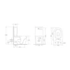 Унітаз-компакт Mixxus BEVEL-0403-T3 640x360x835mm, система змиву TORNADO 3.0 (MI6712)