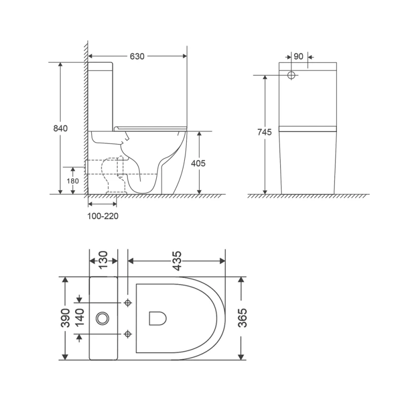 Унитаз-компакт Mixxus Premium Ellipse-0401-T1 630x390x840mm, система смыва TORNADO 1.0 (MP6467)