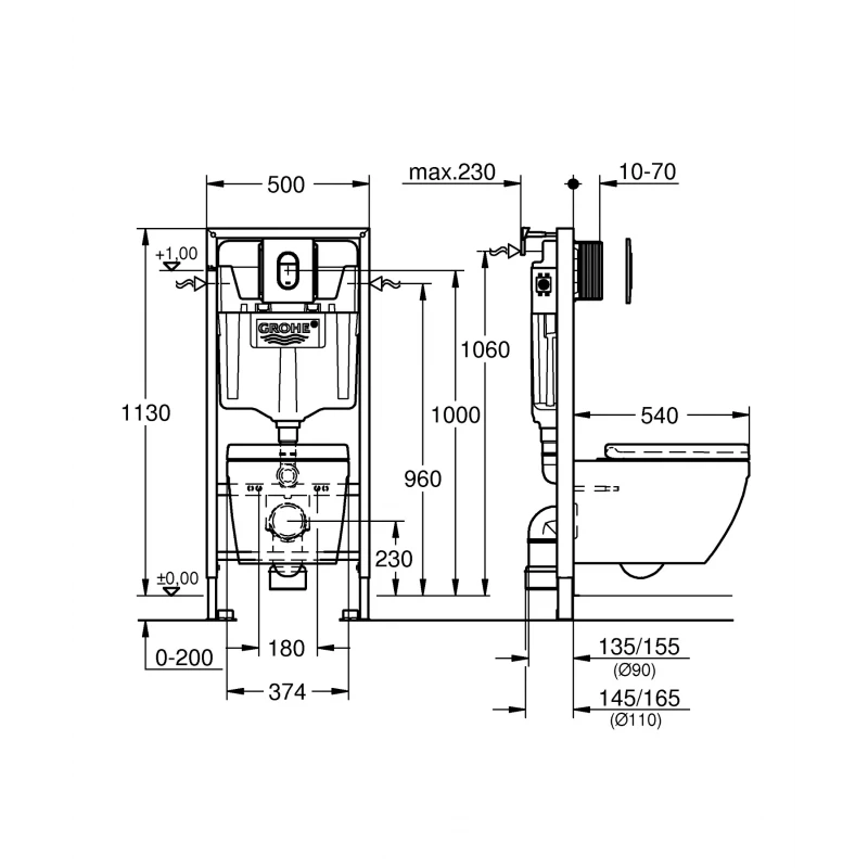 Инсталляционный комплект Grohe Rapid 5 в 1 (36503000)