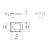 Унітаз-компакт Mixxus QUADRO-0403-R 640x360x835mm, система змиву RIMLESS (MI6710)