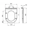 Сидіння-кришка для унітазу Mixxus Premium SEAT COVER ELLIPSE-BEVEL-WAVE-2001 з мікроліфтом 463х361х50mm (MP6609)