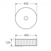Умывальник накладной керамический Mixxus Premium Wave-0101 400x400x125mm (MP6491)