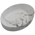 Раковина накладная MIXXUS PREMIUM ELLIPSE-0104 MARBLE 550х415х140mm (MP6554)