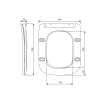 Сидіння-кришка для унітазу Mixxus SEAT COVER QUADRO-2001 з мікроліфтом 450x360x60mm (MI6717)