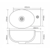 Раковина подвесная Mixxus Premium DIVERSE-1201-L 400х215х140mm с отверстием под смеситель и переливом (MP6507)