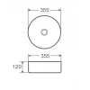 Умывальник накладной керамический Mixxus Premium Topper-0101 355x355x120mm (MP6489)